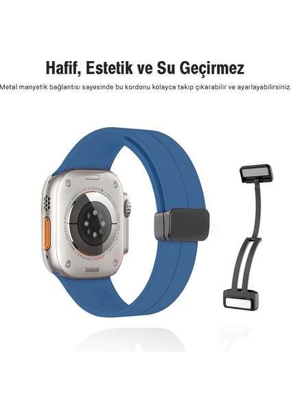 Apple Watch 38MM Su Geçirmez Silikon Spor Kordonu, Kolay Takma/çıkarma, Metal Manyetik özellikli