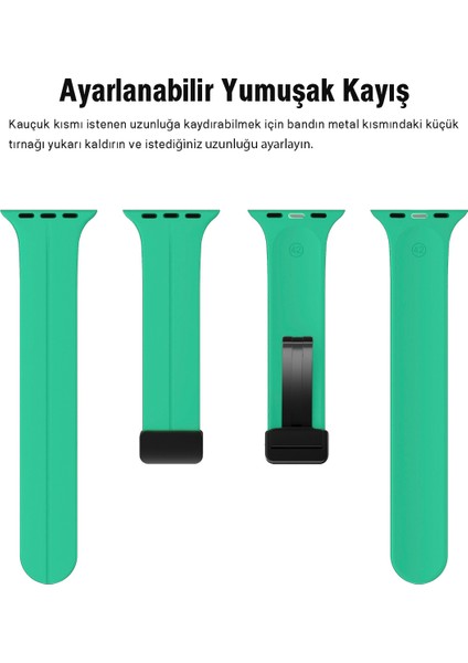 Apple Watch 38MM Su Geçirmez Silikon Spor Kordonu, Kolay Takma/çıkarma, Metal Manyetik özellikli fırsatları