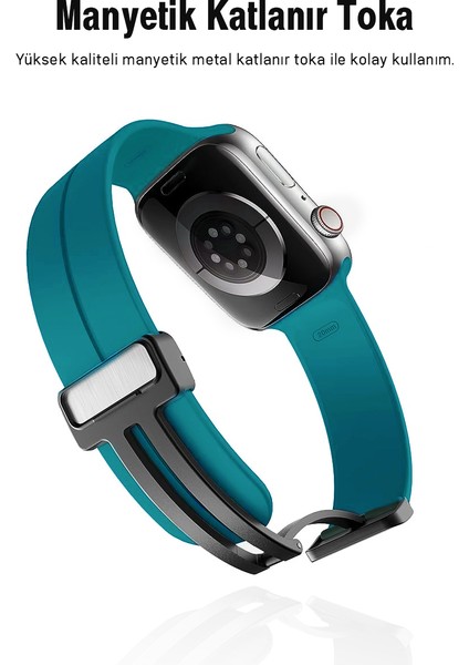 Apple Watch 38MM Su Geçirmez Silikon Spor Kordonu, Kolay Takma/çıkarma, Metal Manyetik özellikli indirimleri