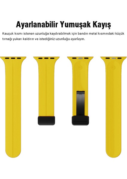 Apple Watch 40MM Su Geçirmez Silikon Spor Kordonu, Kolay Takma/çıkarma, Metal Manyetik özellikli fırsatları