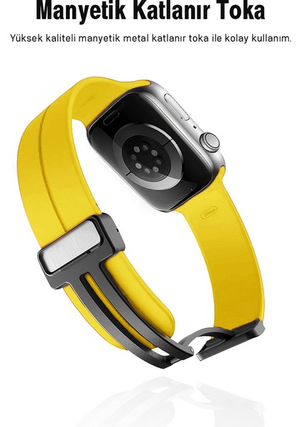 Apple Watch 40MM Su Geçirmez Silikon Spor Kordonu, Kolay Takma/çıkarma, Metal Manyetik özellikli indirimleri