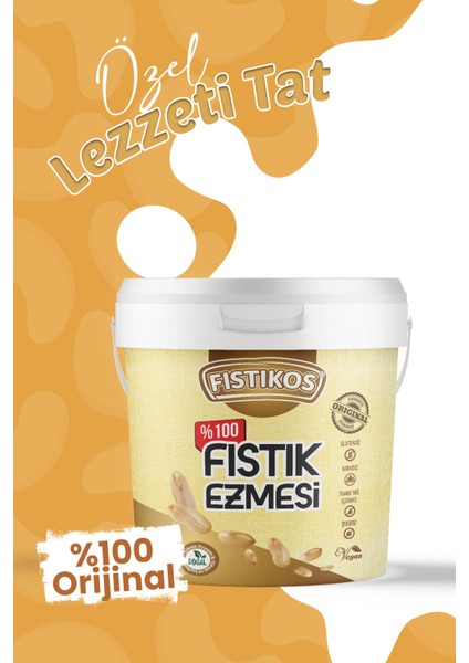 2’li Şekersiz Yer Fıstığı Ezmesi 2000 gr
