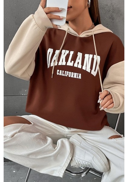 Only Trendwear  Unisex Oakland Baskılı Sweatshirt