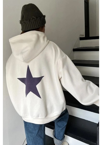 Unisex Star Baskılı Sweatshirt