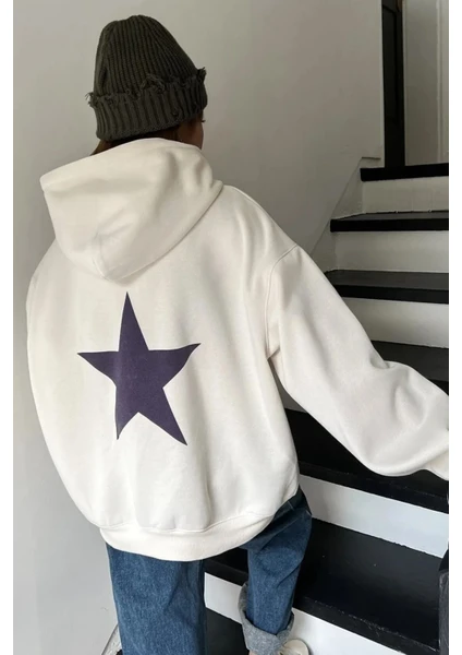 Only Trendwear  Unisex Star Baskılı Sweatshirt