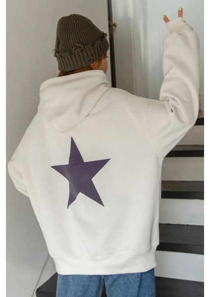 Unisex Star Baskılı Sweatshirt