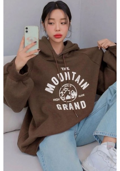 Only Trend Wear Unisex The Mountain Baskılı Sweatshirt