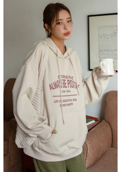 Only Trendwear Unisex Always Be Positive Baskılı Sweatshirt modelleri