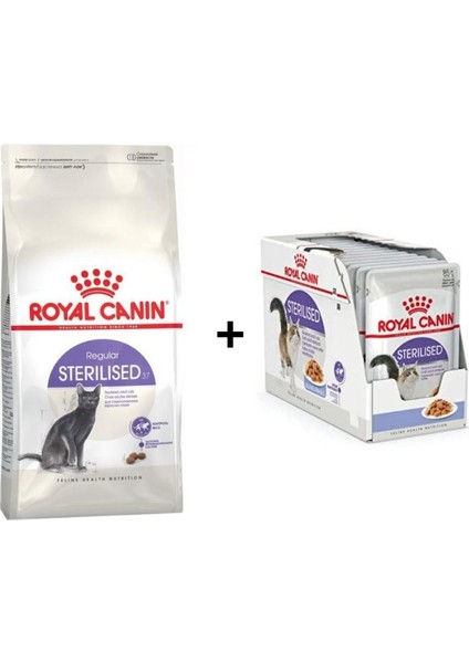 Sterilised Kısır Kedi Maması 10 kg +12 Adet Royal Canin Sterilised Gravy Yaş Kedi Maması 85 gr
