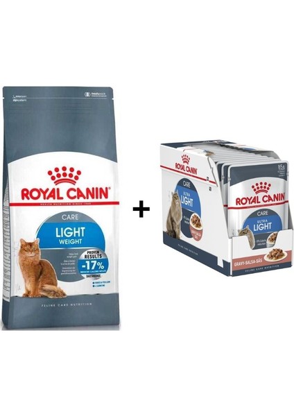 Light Weight Kedi Maması 8 kg + 12 Adet Royal Canin Ultra Light Yetişkin Kedi Maması 85 gr
