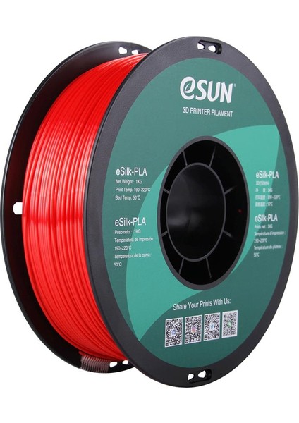 Esun- Esilk Pla Filament 1.75MM Kırmızı