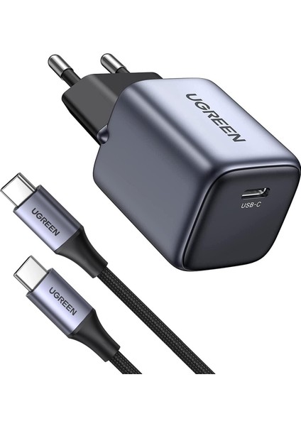 Nexode 30W Type-C Qc 4.0 Pd Ganx Hızlı Şarj Cihazı ve 60W Type-C Şarj Kablosu