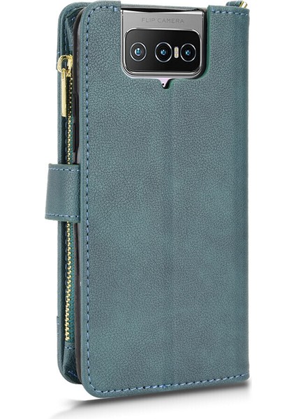 Zenfone 8 Flip Cüzdan Uzun Ipli Moda Pu Deri Fermuarlı Kartlıklı Cüzdan Telefon Kılıfı (Yurt Dışından) modelleri
