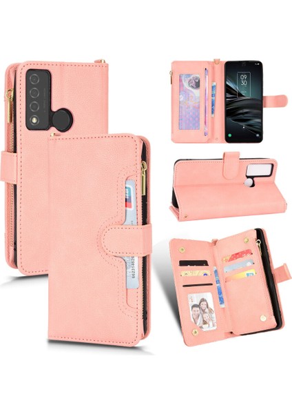 Tcl 20 Xe Cüzdan Uzun Ipli Moda Pu Deri Fermuarlı Kartlıklı Cüzdan Telefon Kılıfı (Yurt Dışından)