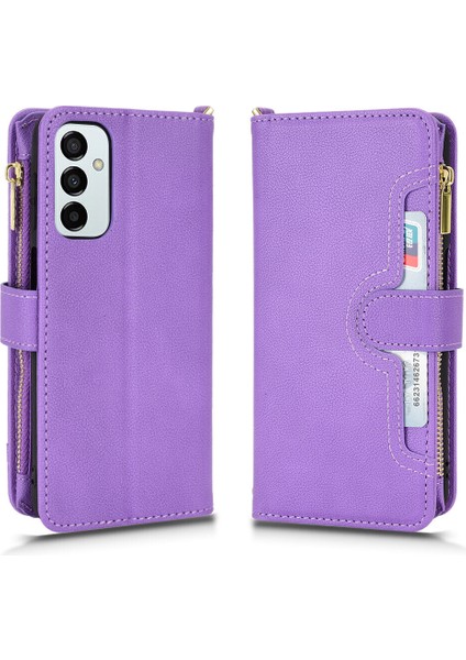 Samsung Galaxy M13 4G/M23 5g Cüzdan Uzun Ipli Moda Pu Deri Fermuarlı Kartlıklı Cüzdan Telefon Kılıfı (Yurt Dışından) indirimleri
