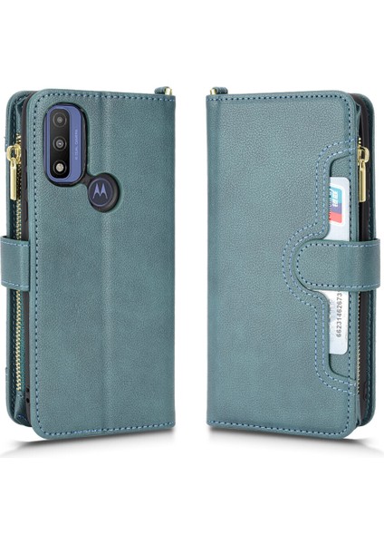 Motorola Moto G Pure Cüzdan Uzun Ipli Moda Pu Deri Fermuarlı Kartlıklı Cüzdan Telefon Kılıfı (Yurt Dışından) indirimleri