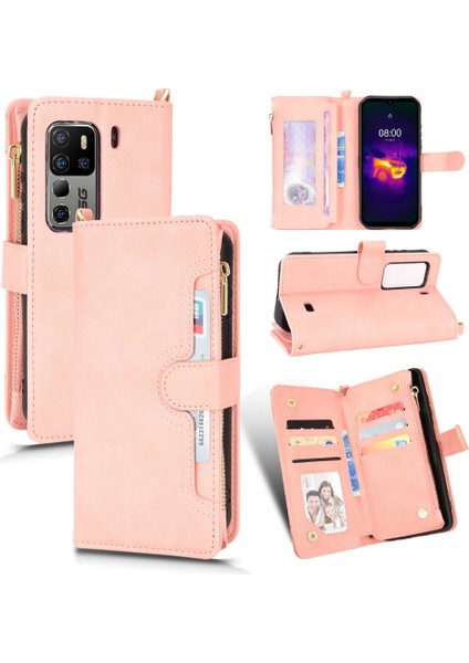 Ulefone Armor 11T 5g Cüzdan Uzun Ipli Moda Pu Deri Fermuarlı Kartlıklı Cüzdan Telefon Kılıfı (Yurt Dışından)