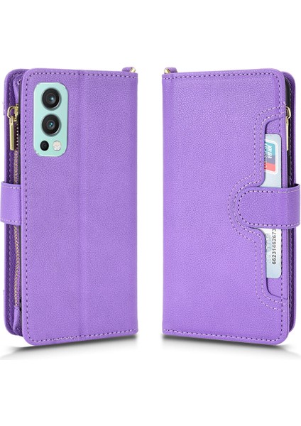 Oneplus Nord 2 5g Cüzdan Uzun Ipli Moda Pu Deri Fermuarlı Kartlıklı Cüzdan Telefon Kılıfı (Yurt Dışından) indirimleri
