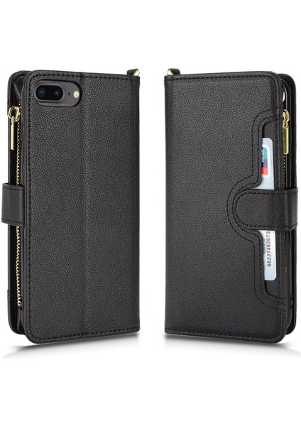 iPhone 7 Plus/8 Plus Cüzdan Uzun Ipli Moda Pu Deri Fermuarlı Kartlıklı Cüzdan Telefon Kılıfı (Yurt Dışından) indirimleri