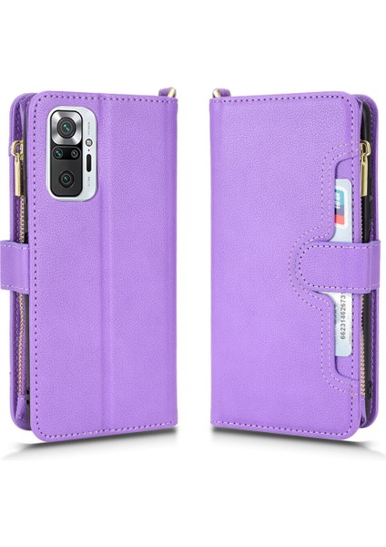 Redmi Note 10 Pro Cüzdan Uzun Ipli Moda Pu Deri Fermuarlı Kartlıklı Cüzdan Telefon Kılıfı (Yurt Dışından) indirimleri