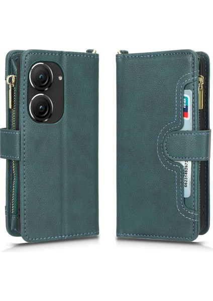Asus Zenfone 9 Cüzdan Uzun Ipli Moda Pu Deri Fermuarlı Kartlıklı Cüzdan Telefon Kılıfı (Yurt Dışından) indirimleri