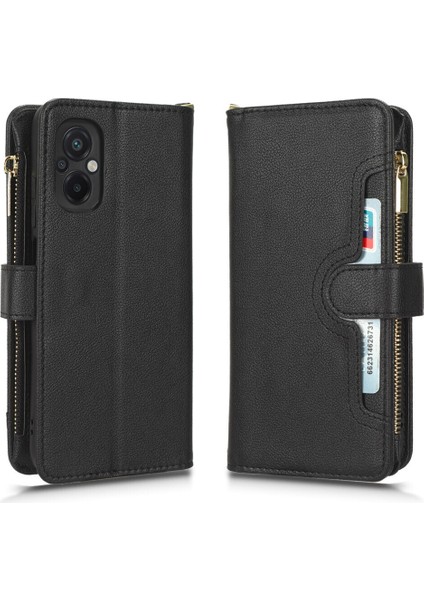 Xiaomi Mi Poco M5 Cüzdan Uzun Ipli Moda Pu Deri Fermuarlı Kartlıklı Cüzdan Telefon Kılıfı (Yurt Dışından) indirimleri