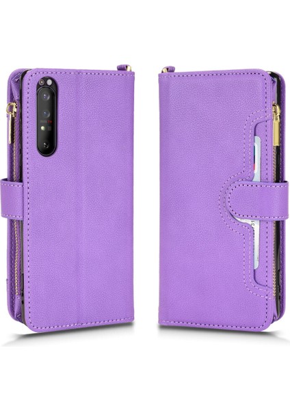 Sony Xperia 1 Iı Cüzdan Uzun Ipli Moda Pu Deri Fermuarlı Kartlıklı Cüzdan Telefon Kılıfı (Yurt Dışından) indirimleri
