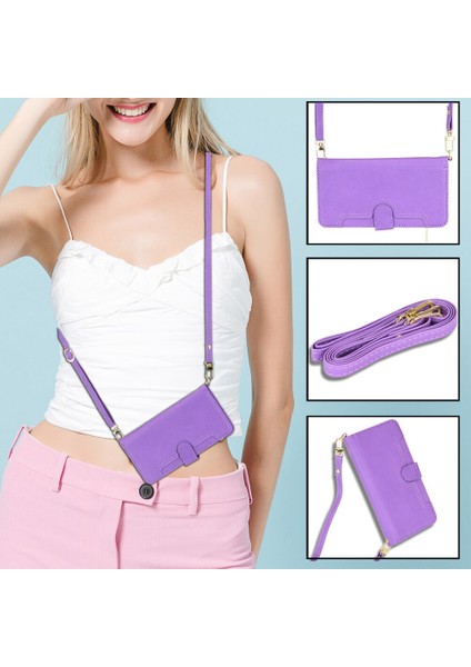 Nokia G300 Cüzdan Uzun Ipli Moda Pu Deri Fermuarlı Kartlıklı Cüzdan Telefon Kılıfı (Yurt Dışından) fırsatları