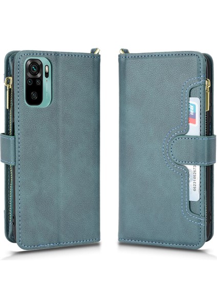 Redmi Note 10S Cüzdan Uzun Ipli Moda Pu Deri Fermuarlı Kartlıklı Cüzdan Telefon Kılıfı (Yurt Dışından) indirimleri