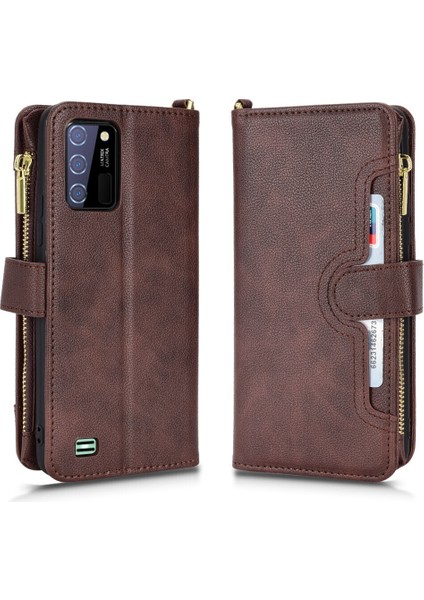 Oukitel C25 Cüzdan Uzun Ipli Moda Pu Deri Fermuarlı Kartlıklı Cüzdan Telefon Kılıfı (Yurt Dışından) indirimleri