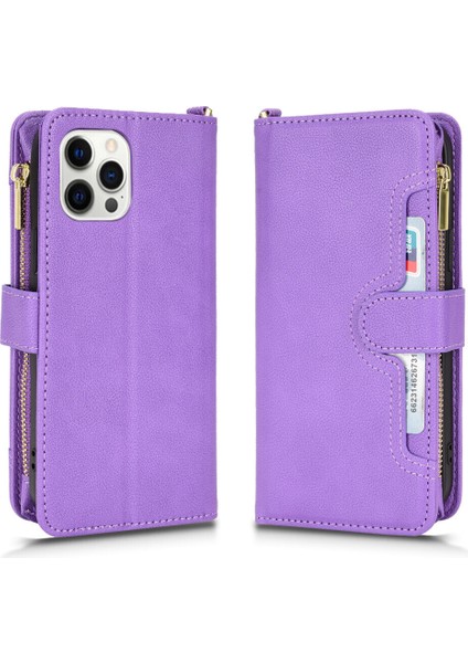 iPhone 12/iphone 12 Pro Cüzdan Uzun Ipli Moda Pu Deri Fermuarlı Kartlıklı Cüzdan Telefon Kılıfı (Yurt Dışından) indirimleri