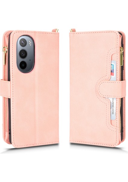 Motorola Moto Edge X30 Cüzdan Uzun Ipli Moda Pu Deri Fermuarlı Kartlıklı Cüzdan Telefon Kılıfı (Yurt Dışından) indirimleri