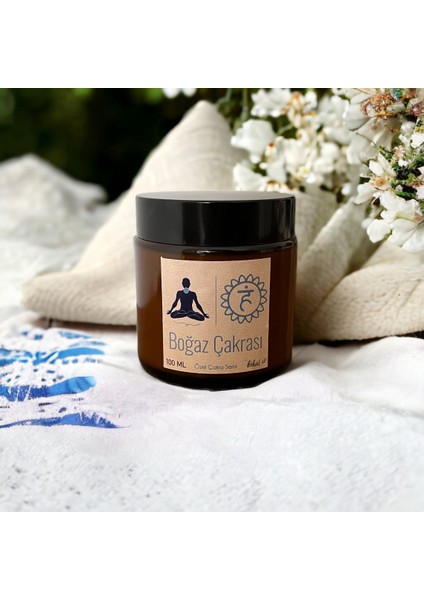 Boğaz Çakra Için Doğal Aroma Terapi Mumu