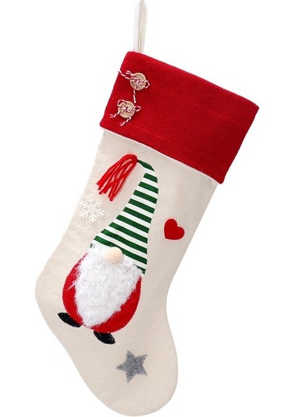 Noel Dekorasyonu Meçhul Bebek Noel Çorabı Kolye Çocuk Hediye Çantası (Yurt Dışından)