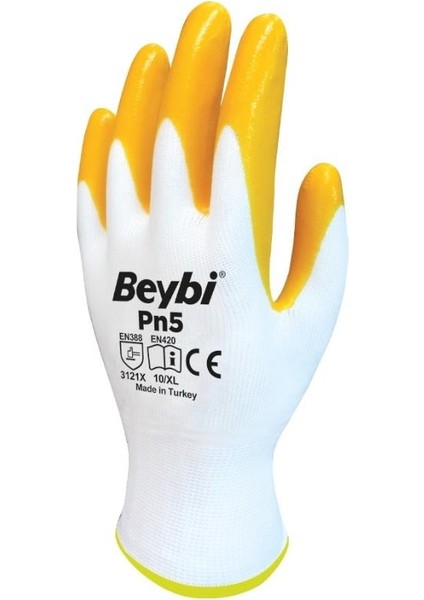 Pn5 Nitril Kaplı Örgü Polyester Eldiveni (10çift)No:10