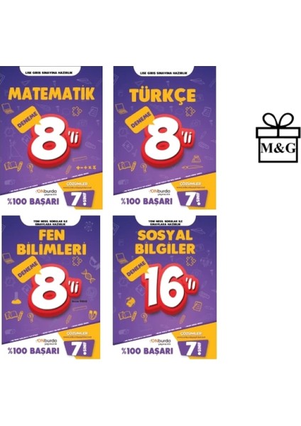 7.sınıf Matematik Türkçe Fen Bilimleri ve Sosyal Bilgiler Yeni Nesil Branş Denemeleri