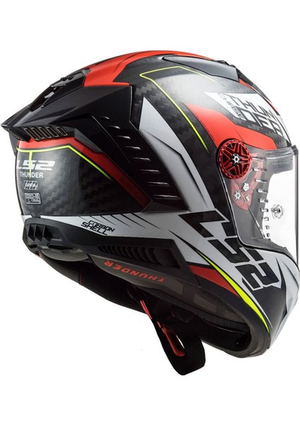 Thunder Karbon Chase Beyaz-Kırmızı Kask modelleri