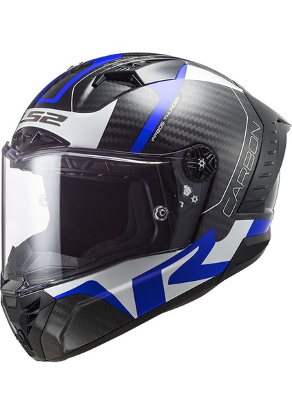 THUNDER KARBON RACING 1 MAVİ-BEYAZ KASK