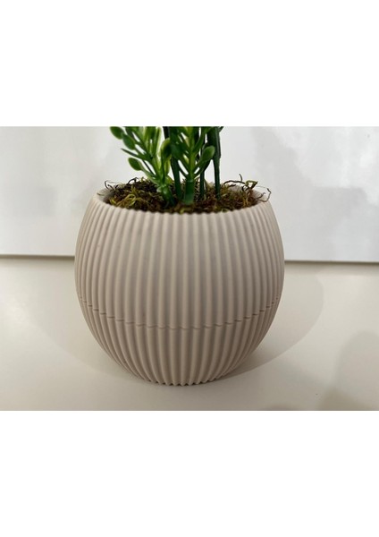 Mini Saksıda Yapay Çiçek Yeşil Beyaz Lavanta Demeti Gerçek Yosunlu Mini Saksı Aranjman fiyatları