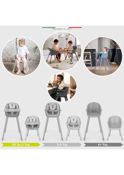 Misto 4in1 Bebek Mama Sandalyesi ve Mama Oturağı Iç Pedli Gri fiyatları