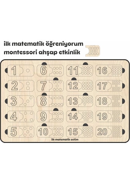 Matematik Ilkokul Montessori Ahşap Eğitici Etkinlik 5 Li Seti