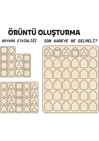 Matematik Ilkokul Montessori Ahşap Eğitici Etkinlik 5 Li Seti
