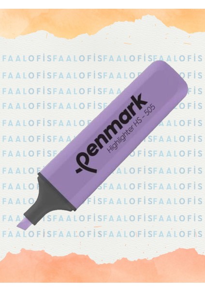 HS-505 Doldurulabilir Fosforlu Kalem Pastel Renkler 5 Adet