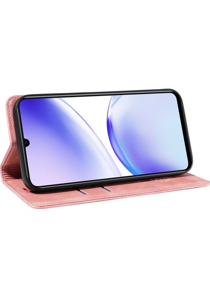 Realme C53 4g / Narzo N53 4g Toz Geçirmez Pu Deri Deri Kapak Rfıd Engelleme Cüzdan Stand Telefon Kılıfı (Yurt Dışından)