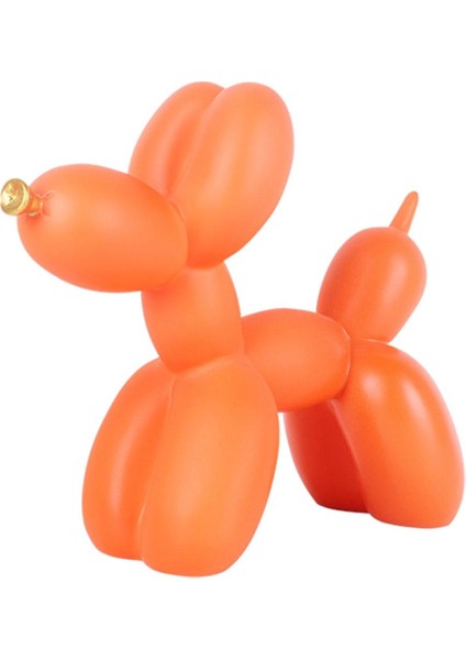 Reçine Balon Heykelcik Heykeli Ev Dekorasyonu, Yavrusu Heykel Hediyeler Süsleme Doğum Günü Pastası Süslemeleri-Turuncu (Yurt Dışından)