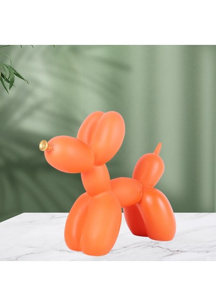 Reçine Balon Heykelcik Heykeli Ev Dekorasyonu, Yavrusu Heykel Hediyeler Süsleme Doğum Günü Pastası Süslemeleri-Turuncu (Yurt Dışından) modelleri