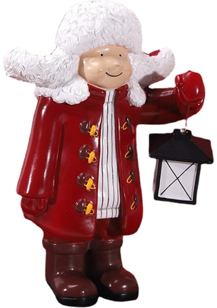 Kış Çocuk Heykelcik Noel Süs Çocuk Figürü Heykeli (Yurt Dışından)
