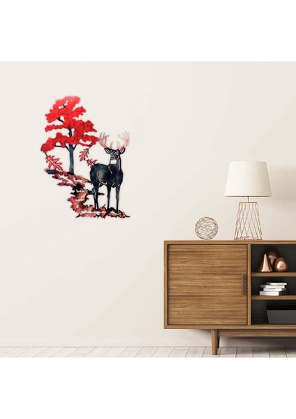 Geyik Metal Duvar Sanatı Asılı Heykel Arka Plan Ev Yatak Odası Bahçe Dekor Kırmızı Kırmızı 28X30 cm (Yurt Dışından) fırsatları