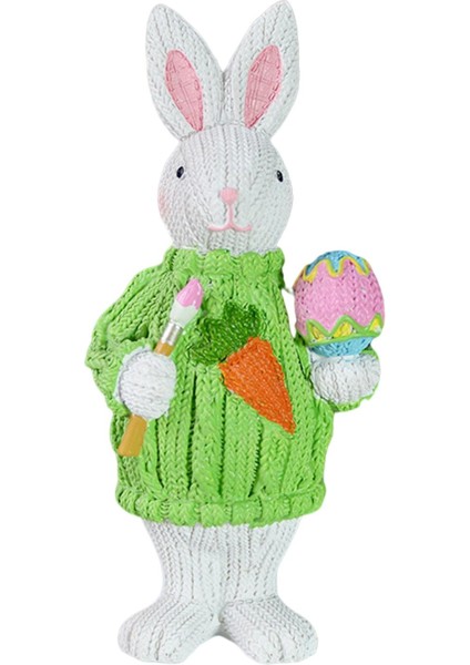 Reçine Paskalya Tavşanı Heykelcik Dekor Paskalya Tavşanı Heykeli Yeşil (Yurt Dışından)