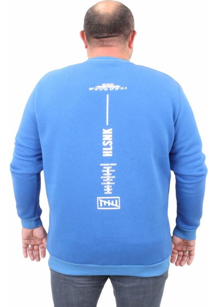 Mocgrande Erkek Büyük Beden Sıfır Yaka Sweat Hlsnk 23204 Saks fiyatları